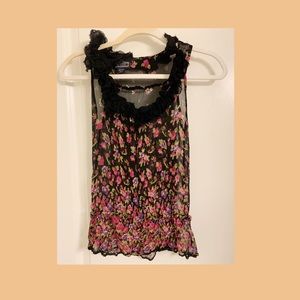Angie size small see through floral top